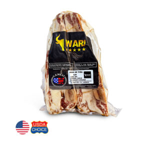 Asado de tira corte banderita USA